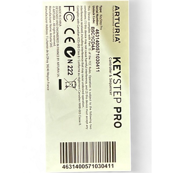 Used Arturia Keystep Pro MIDI Controller