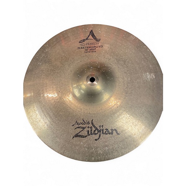 Used Zildjian 14in A Custom Mastersound Hi Hat Pair Cymbal