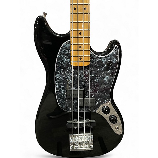 Used Fender Mustang Bass Black Electric Bass Guitar
