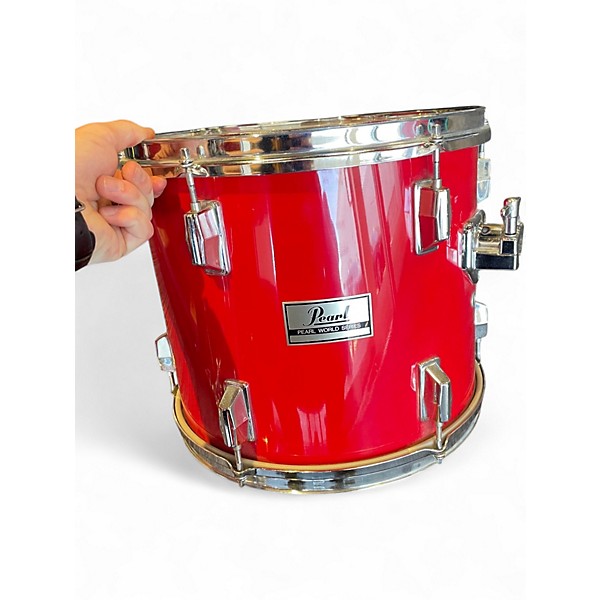Vintage 1983 Pearl 8 Piece World Series Red Drum Kit