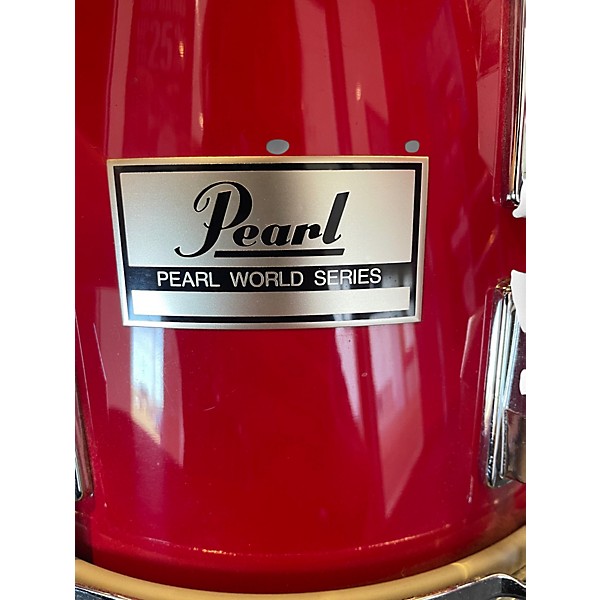 Vintage 1983 Pearl 8 Piece World Series Red Drum Kit
