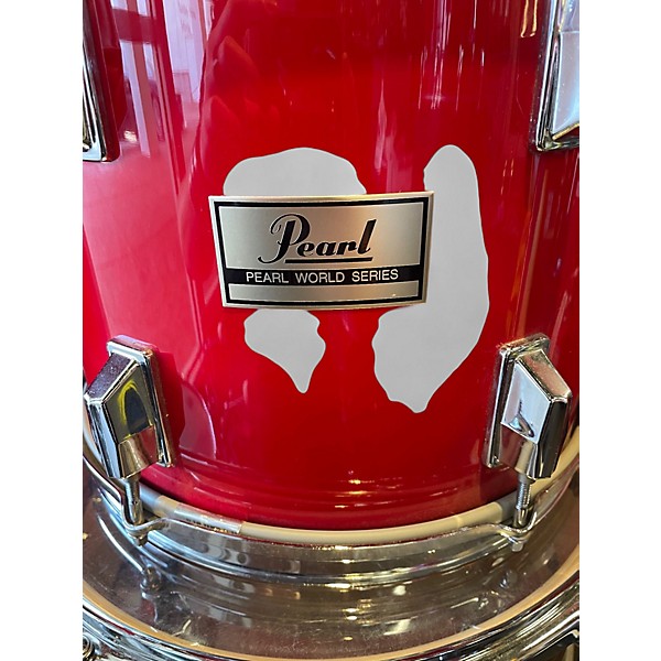 Vintage 1983 Pearl 8 Piece World Series Red Drum Kit
