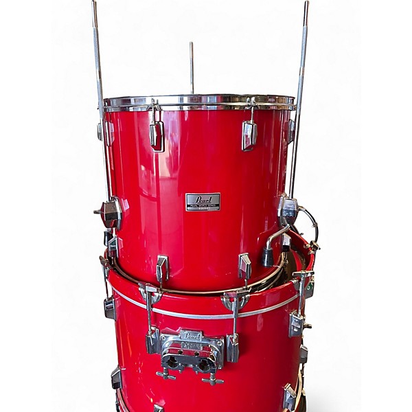Vintage 1983 Pearl 8 Piece World Series Red Drum Kit