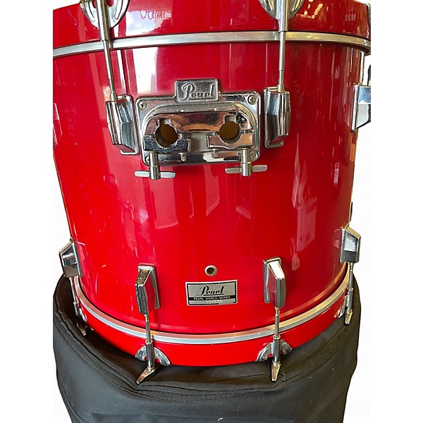 Vintage 1983 Pearl 8 Piece World Series Red Drum Kit