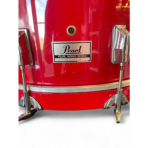 Vintage 1983 Pearl 8 Piece World Series Red Drum Kit