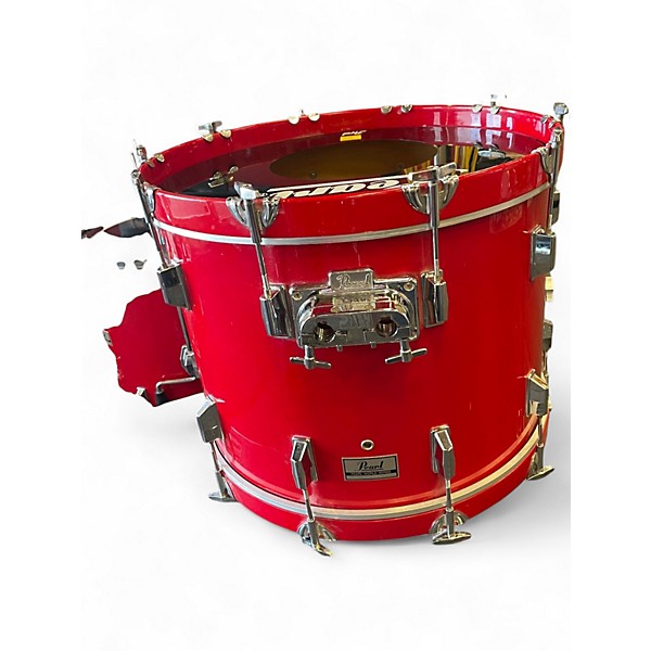 Vintage 1983 Pearl 8 Piece World Series Red Drum Kit