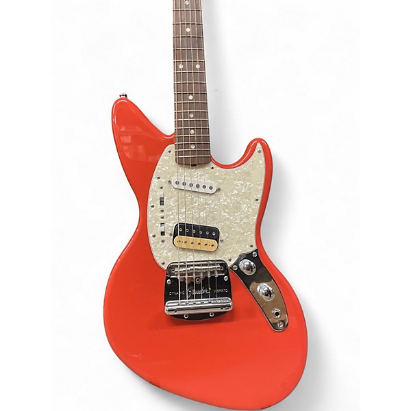 Used Fender Jagstang Fiesta Red Solid Body Electric Guitar