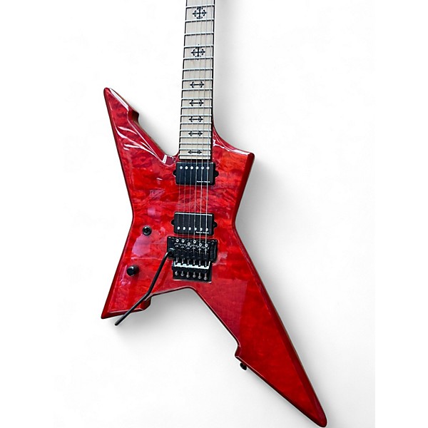 Used Schecter CYGNUS JLX-1FR See-Thru Cherry Electric Guitar