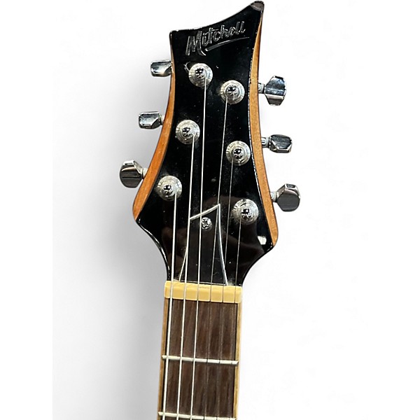 Used Mitchell MS450 Flame Red Solid Body Electric Guitar