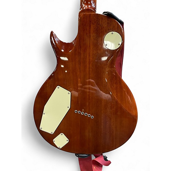 Used Mitchell MS450 Flame Red Solid Body Electric Guitar