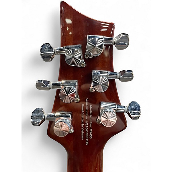 Used Mitchell MS450 Flame Red Solid Body Electric Guitar