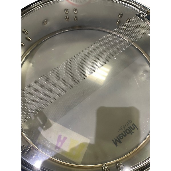 Used Mendini By Cecilio  14in Piccolo Snare Chrome Drum