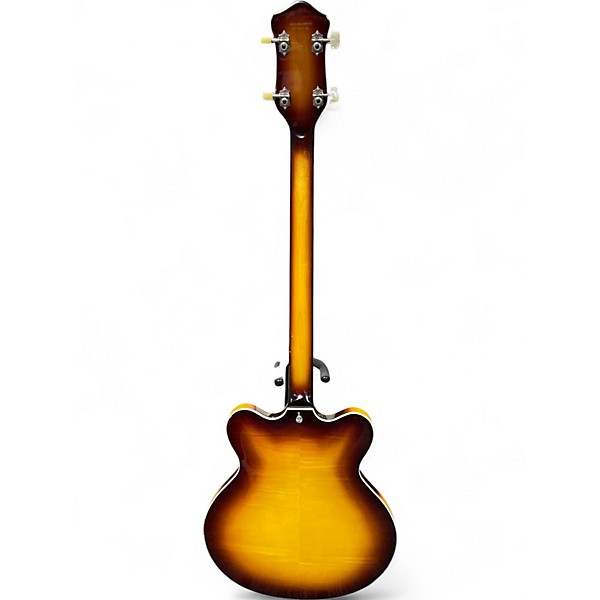 Used 1990s Hofner Contemporary Series 500/7 Hollowbody Sunburst Electric Bass Guitar