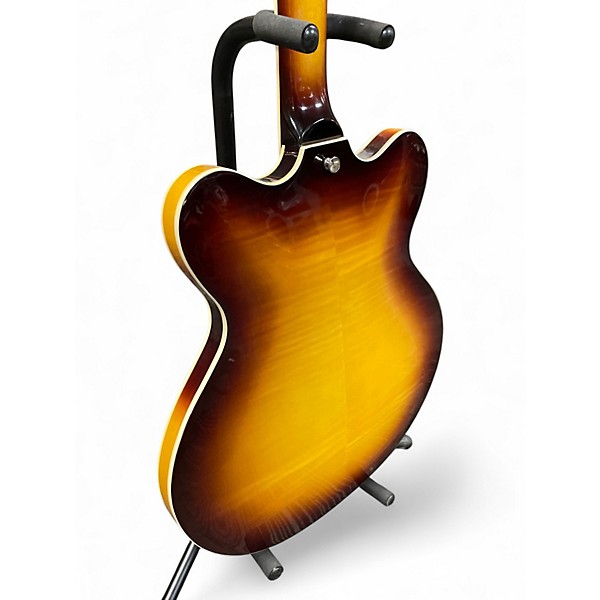 Used 1990s Hofner Contemporary Series 500/7 Hollowbody Sunburst Electric Bass Guitar