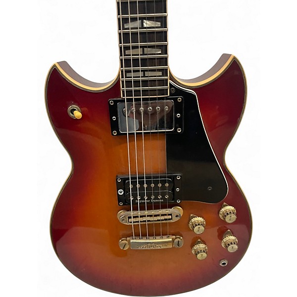 Vintage 1980s Yamaha SG1000 Cherry Sunburst Solid Body Electric Guitar