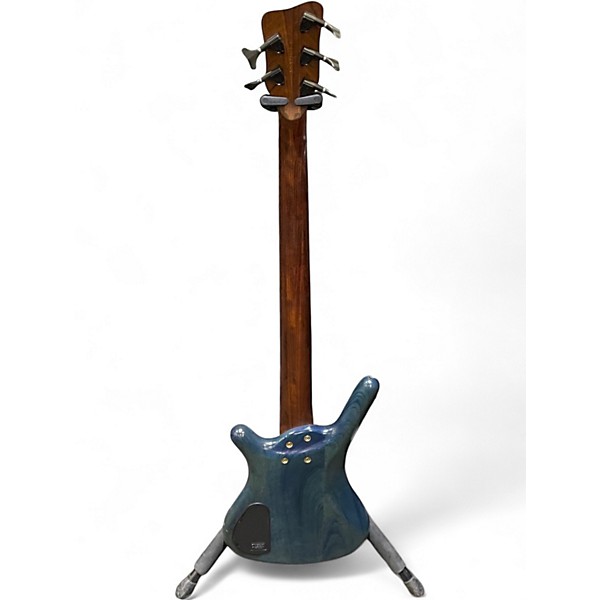 Used Warwick FNA Jazzman 5 String Blue Electric Bass Guitar