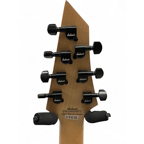 Used Jackson JS22-7 Dinky 7 String Black Solid Body Electric Guitar