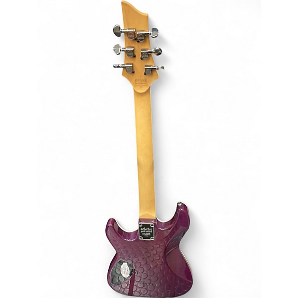 Used Schecter Guitar Research Omen Extreme 6 magenta burst Solid Body Electric Guitar