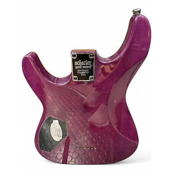 Used Schecter Guitar Research Omen Extreme 6 magenta burst Solid Body Electric Guitar