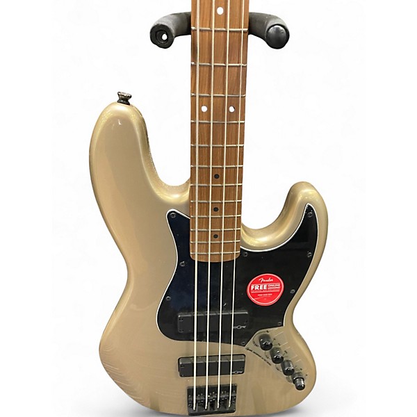 Used Squier Contemporary Jazz Bass Shoreline Gold Electric Bass Guitar