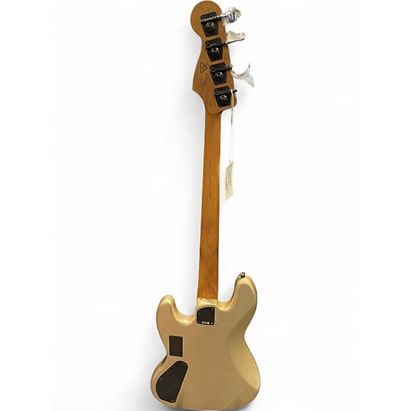 Used Squier Contemporary Jazz Bass Shoreline Gold Electric Bass Guitar