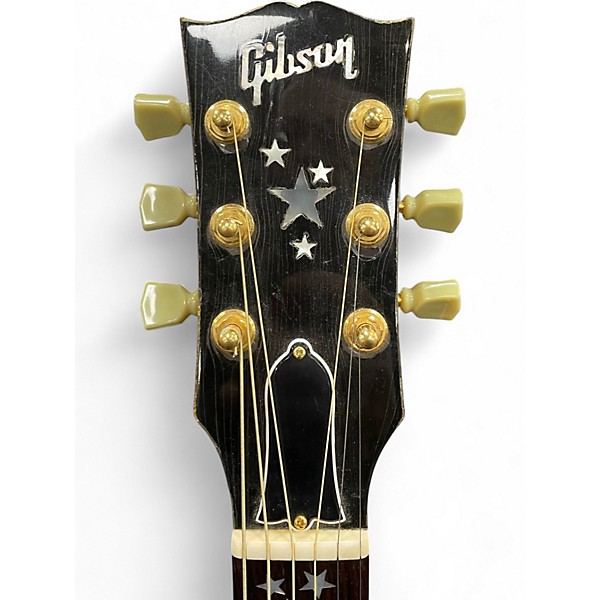 Used Gibson STARBURST Natural Acoustic Electric Guitar