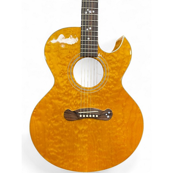 Used Gibson STARBURST Natural Acoustic Electric Guitar