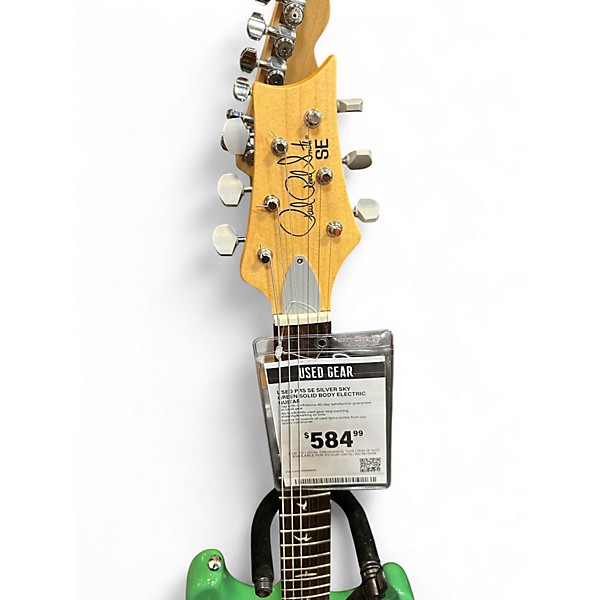 Used PRS SE Silver Sky Green Solid Body Electric Guitar