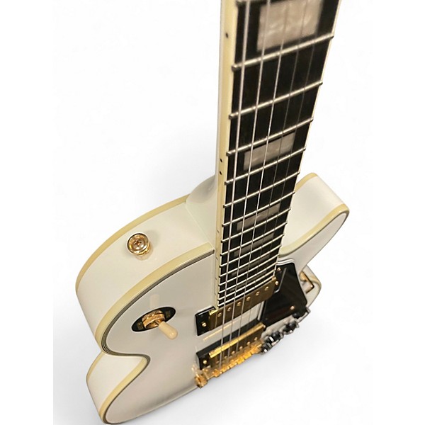 Used Epiphone Les Paul Custom Alpine White Solid Body Electric Guitar