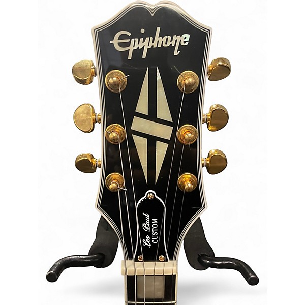 Used Epiphone Les Paul Custom Alpine White Solid Body Electric Guitar