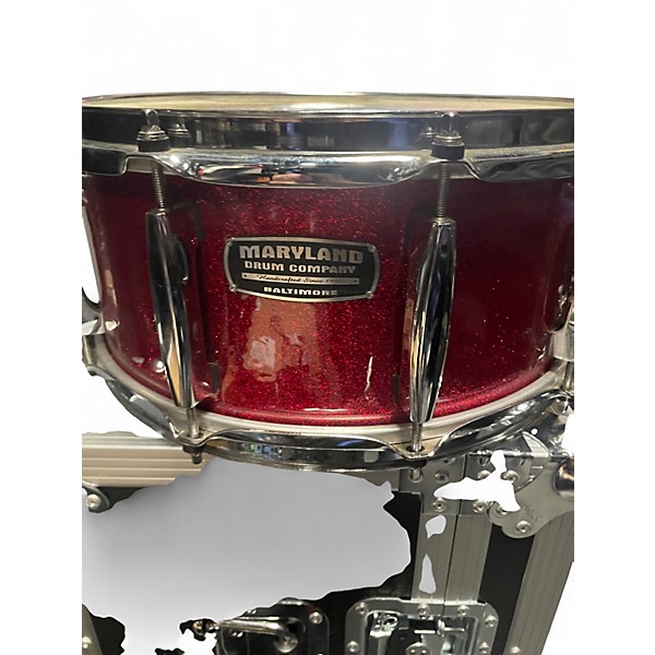 Used Maryland Drum 14in SNARE RED SPARKLE Drum