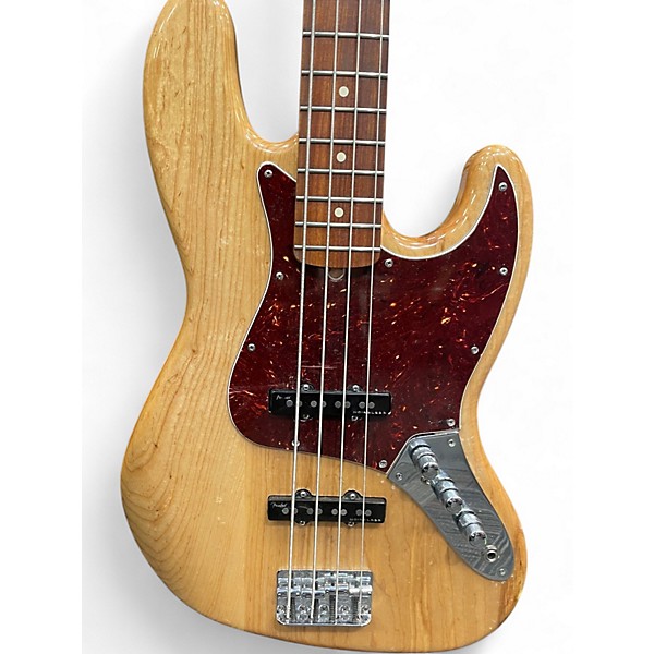Used Fender Deluxe Jazz Bass Natural Electric Bass Guitar