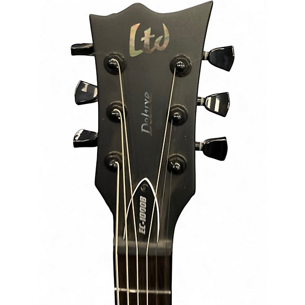 Used ESP LTD EC-1000B Black Solid Body Electric Guitar