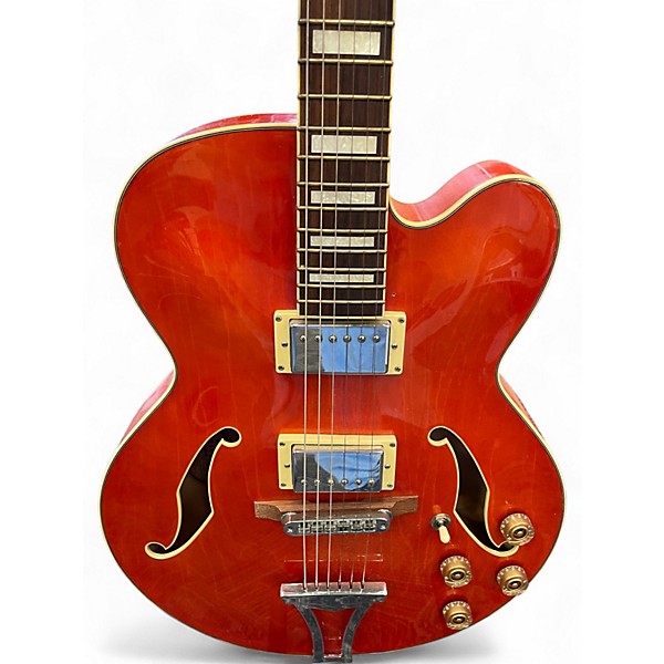 Used Ibanez AF75D Trans Orange Hollow Body Electric Guitar