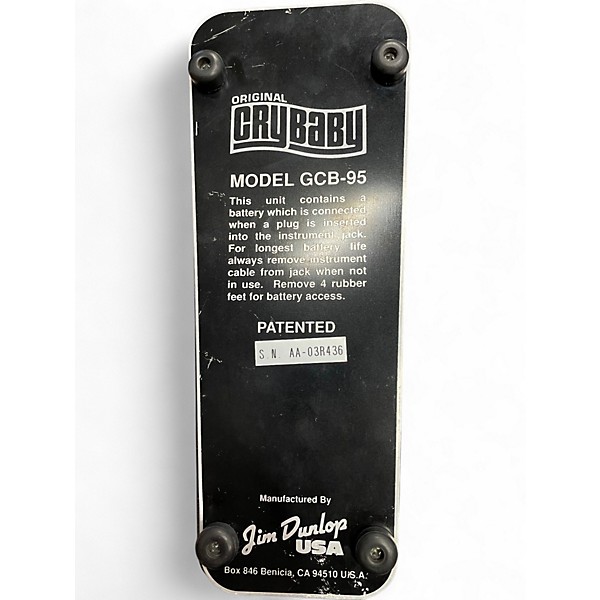 Used Dunlop GCB95 Original Crybaby Wah Effect Pedal
