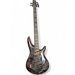 Used Ibanez SRMS805 Trans Black Electric Bass Guitar