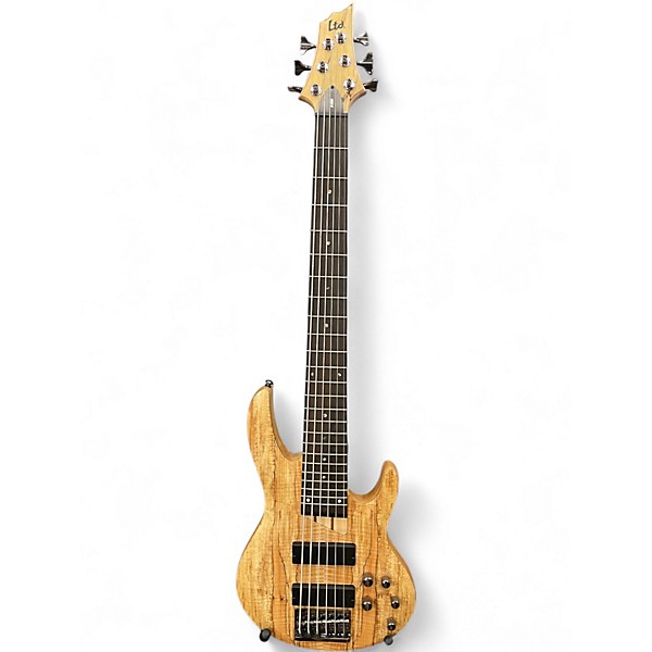 Used ESP LTD B206SM 6 String Spalted Maple Electric Bass Guitar