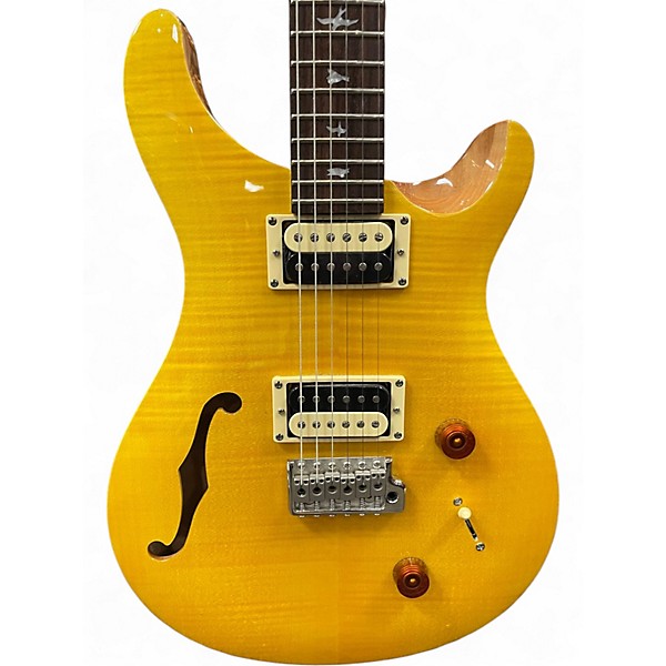 Used PRS SE Custom 22 Semi-Hollowbody SANTANA YELLOW Hollow Body Electric Guitar