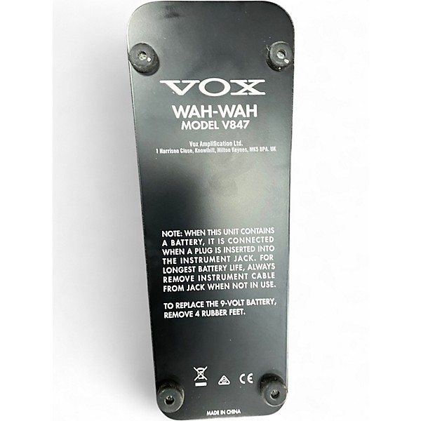 Used VOX V847A Reissue Wah Pedal Effect Pedal