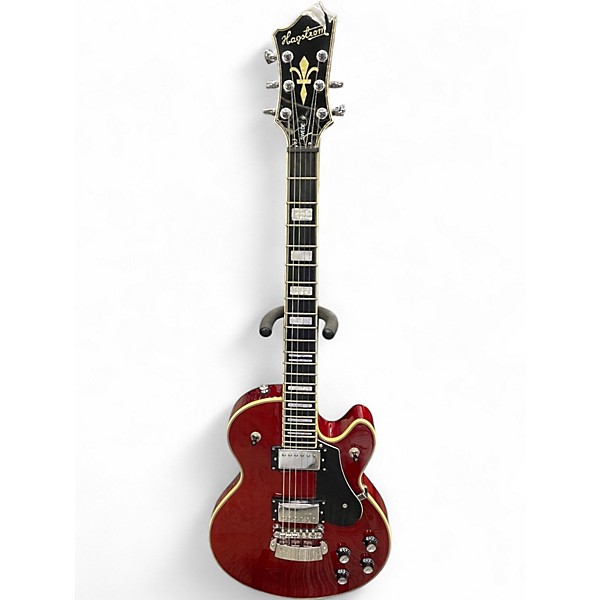 Used Hagstrom Standard Swede TRANS CHERRY Solid Body Electric Guitar