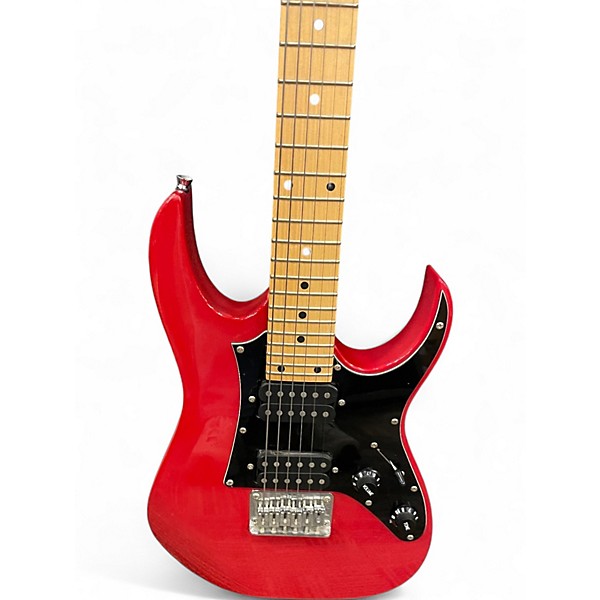 Used Ibanez gio MKRO Candy Apple Red Solid Body Electric Guitar