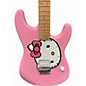 Used 2004 Squier Hello Kitty Stratocaster Single Hum Pink With Kitty Pickguard Pink Solid Body Electric Guitar