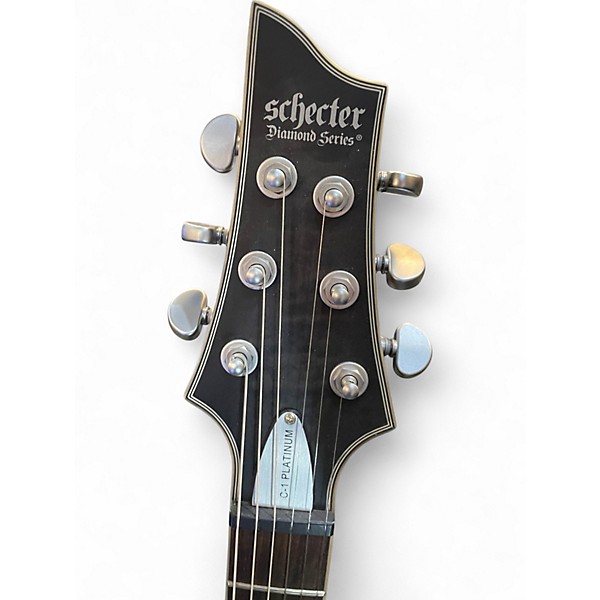 Used Schecter Guitar Research C1 Platinum BLACK Solid Body Electric Guitar