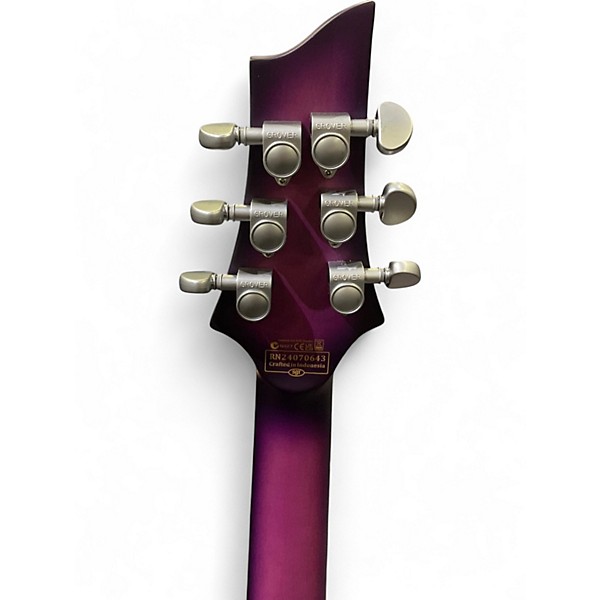 Used Schecter Guitar Research C1 Platinum Purple Burst Solid Body Electric Guitar