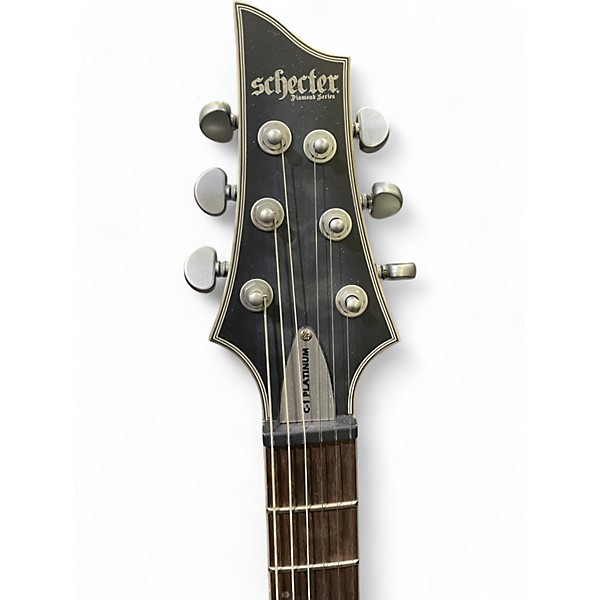 Used Schecter Guitar Research C1 Platinum TRANSLUCENT BLACK Solid Body Electric Guitar