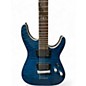 Used Schecter Guitar Research C1 Platinum Satin Transparent Midnight Blue Solid Body Electric Guitar