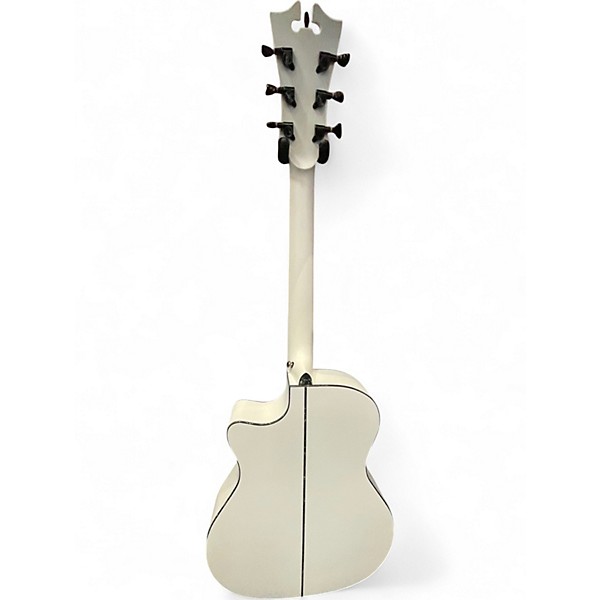 Used D'Angelico Premiere Gramercy Grand Auditorium White Acoustic Electric Guitar