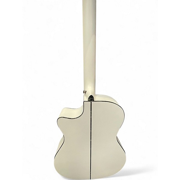 Used D'Angelico Premiere Gramercy Grand Auditorium White Acoustic Electric Guitar