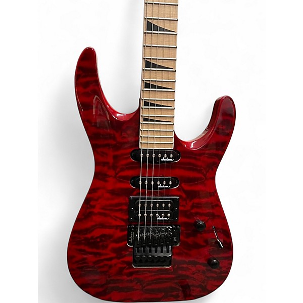 Used Jackson JS34Q Dinky Trans Red Solid Body Electric Guitar
