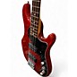 Used Fender American Deluxe Dimension Bass IV Trans Red Electric Bass Guitar